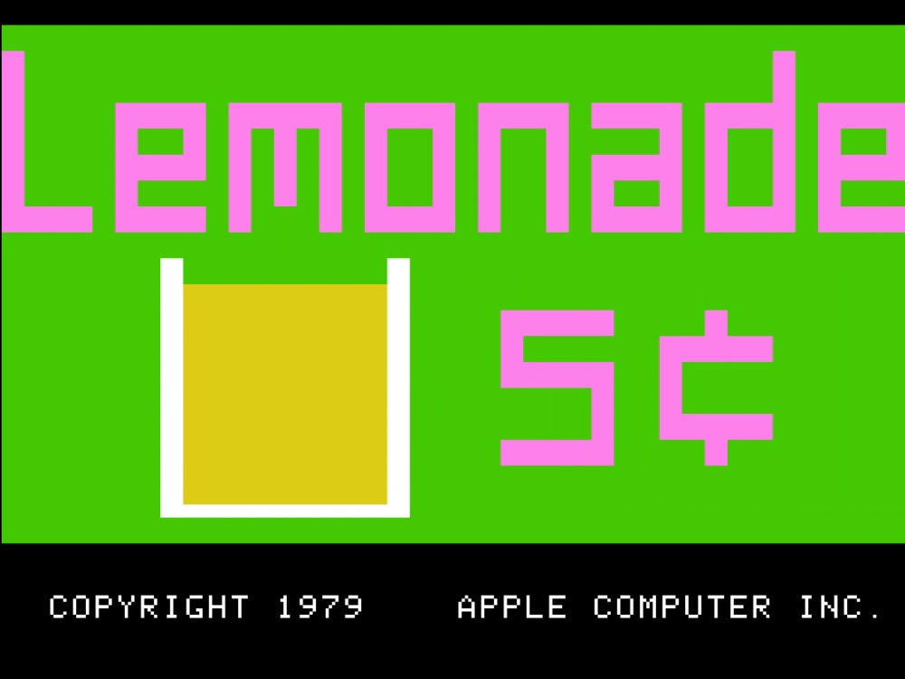 Title Screen of Lemonade Stand for Apple II